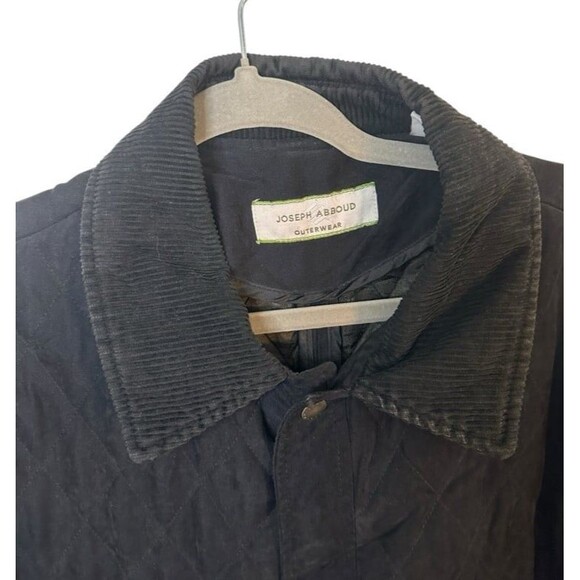 Joseph Abboud OUTERWEAR Quilted Lightweight Jacket Men's Black Coat Pockets Med - Picture 5 of 8